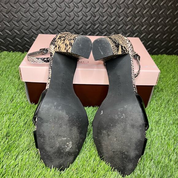Bandolino two Toned Snake print open toe Heels Womans Size 10 - Picture 5 of 6